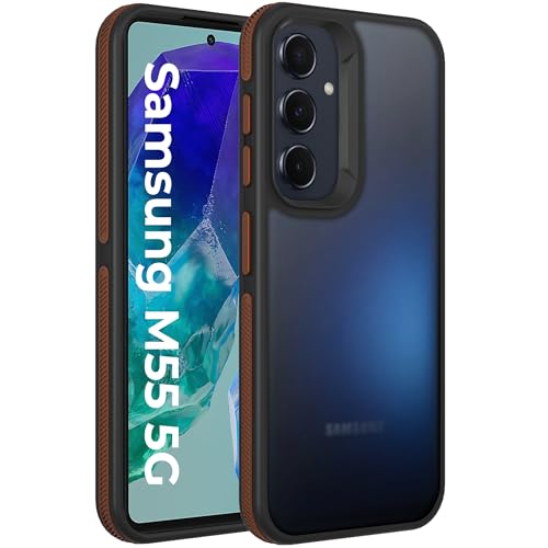 Image of A rtistque Frosted Ultra Matte Back Cover Case for Samsung Galaxy M55 / M55s / F55 5G | Smooth Sides with Grip | Shockproof TPU Protective Design | Samsung M55 / M55s / F55 Back Cover - Brown