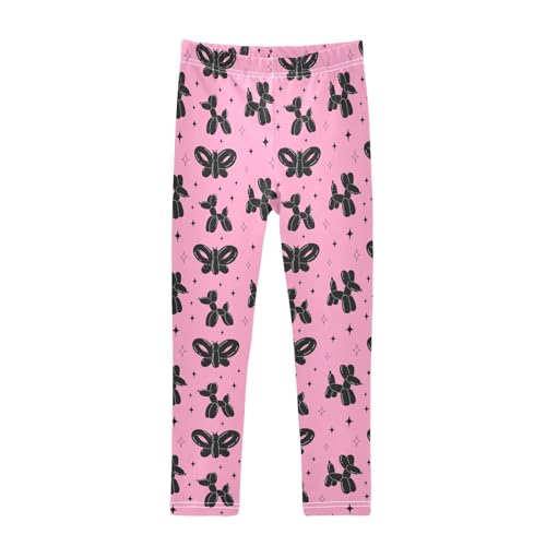 Inflatable Dog Butterfly Girls Leggings,Workout Leggings for Girls Toddler Athletic Leggings Size for 3-10T
