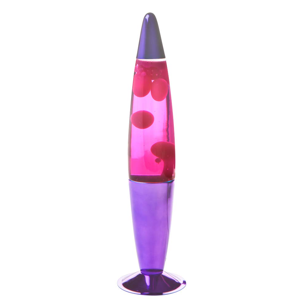 MDI Australia Peace Motion Lamp in Metallic Purple Pink Magma in Purple Liquid, 40 cm
