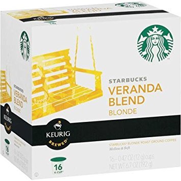 Amazon.com: Starbucks Blonde Ground Coffee Keurig K-cups, Veranda Blend,  16ct (Pack of 2) : Grocery & Gourmet Food