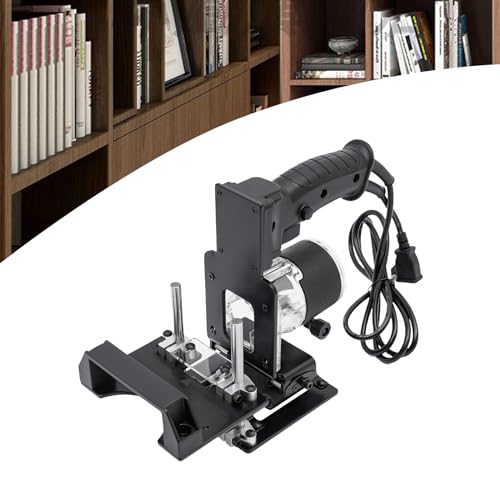 Xuthusman Woodworking Slotting Bracket, Carbon Steel Slotting Guide Locator, 2-in-1 Invisible Fastener Slotting Bracket for Woodworking Furniture Splicing
