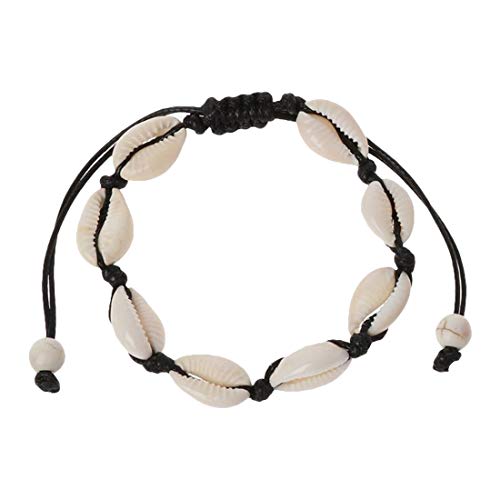 Preisvergleich Produktbild joyliveCY Handgemachte natürliche Muschel Hand Stricken Frauen Armband Muscheln Armbänder Zubehör