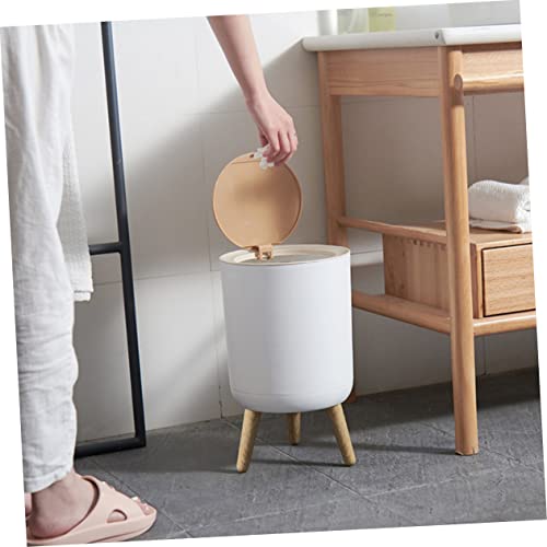 Caneca de basura rectangular blanca 7L miniatura 2