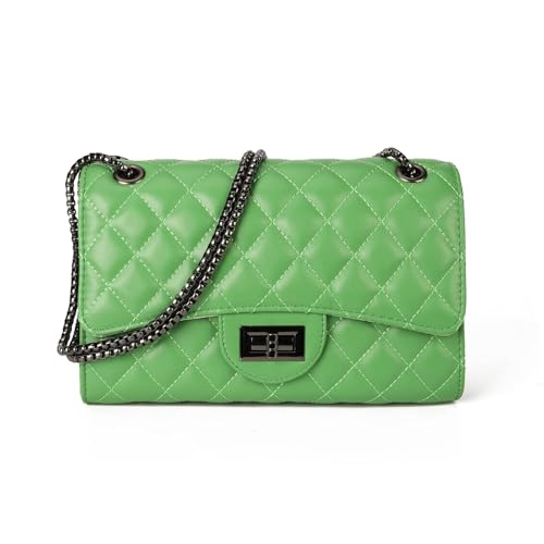 Image of Gladdon Quilted Crossbody Purse for Women Trendy Shoulder Bags | Stylish Shoulder Purse,Quilted Pattern,Structured bag,Chain Strap,Spacious Enough,Casual and Dressy Outfits,Any Occasion