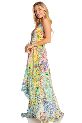 Image of Sakkas Lizi 2025 Womens Maxi High-Low Halter Handkerchief Long Dress Beach Party