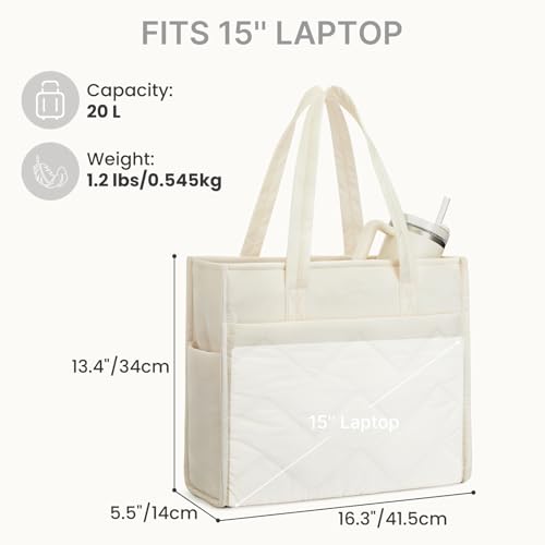 Image of G4Free Tote Bag for Work, Lightweight Structured Large Tote Handbag with Multi-Compartment and 40oz Cup Holder for Women