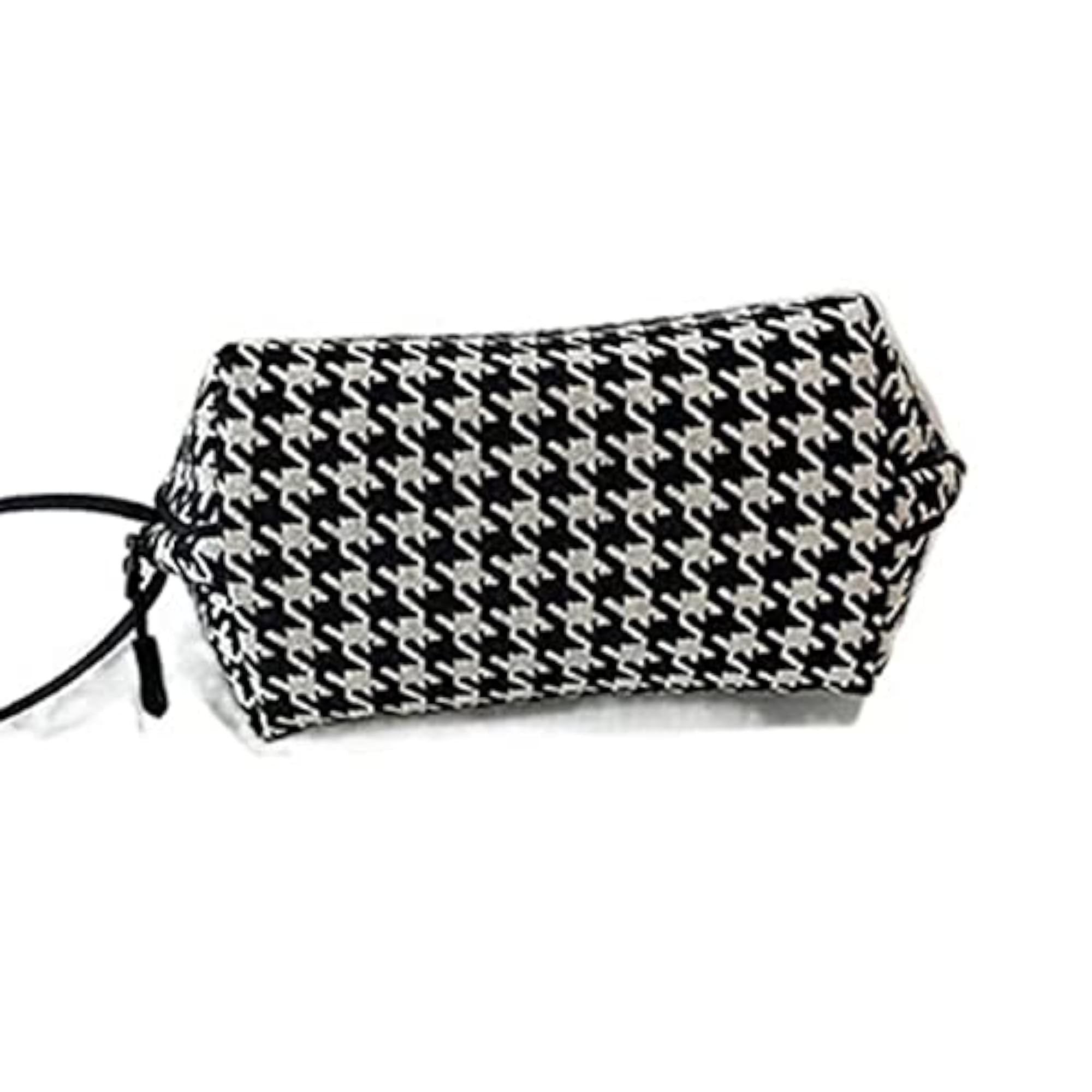 Classic Houndstooth Cosmetic Bag for Women, Small Storage
