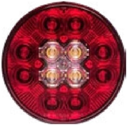 4" 12 Diode Red / 16 Diode Clear LED Stop/Tail/Turn/Back-Up Light