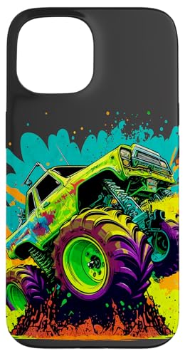Full Color Giant Mega Monster Truck Illustration Case for iPhone 15