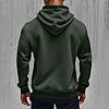 mens hoodies zip up,Hoodies For Men Uk Full Zip Up Casual Hooded Lightweight Jackets Mens With Pockets Comfort Outdoor Solid Color Long Sleeve Hoody Soft Fleece Sweatshirts,Blackish Green #1,4XL #2