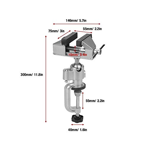 Torno, Torno de Bancada de Liga de Alumínio Giratório de 360 ​​graus para Serviço Pesado, para Ferra