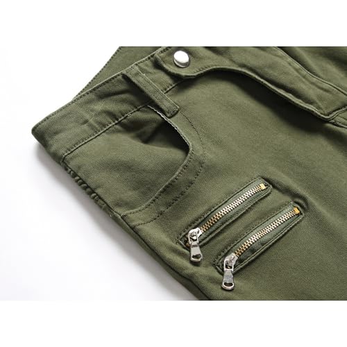 Maiyifu-GJ Men's Slim Fit Moto Biker Jeans Distressed Skinny Stretch Denim Pants Retro Ripped Straight Washed Jean Trousers3