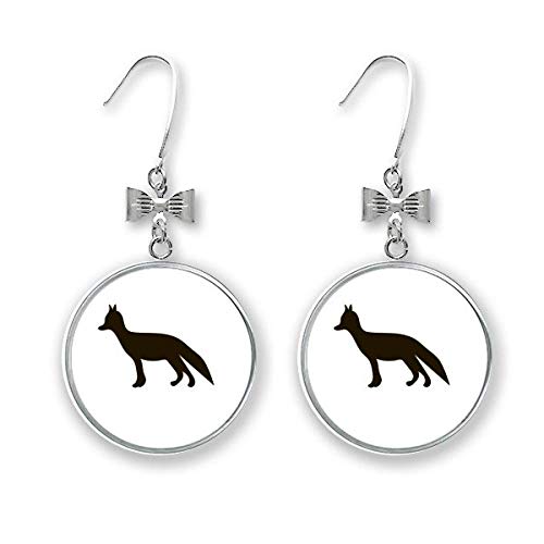 Boucles d'oreilles nœud Black Fox le cadeau parfait avec crochet délicat motif renard