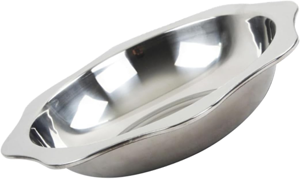 PRETYZOOM Sided Crayfish Plate Stainless Steel Seafood Serving Dish Food Platter