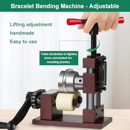 Jewelry Press Tool, Hand-Cranked Metal Bender Machine with Detachable Handle and Stable Base for Spoon Rings - Image 5