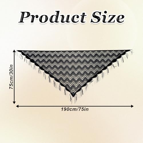 Black Lace Shawl,Triangle Lace Shawls and Wraps for Evening Dresses with Tassels Soft Mesh Fringe Wraps Elegant Shawl for Evening Party Mesh Wedding Shawls (Black)2