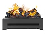 Elektrischer Kamineinsatz Opti-Myst Cassette 600 von Xaralyn mit Wasserdampftechnologie und realistischem Dampf- und Flammeneffekt, der direkt in einen bestehenden Kamin eingesetzt werden kann.Dieser Wasserdampfkamineinsatz ist ein elektrischer Kamin, in dem Wasser mittels eines Ultraschallverdampfers verdampft wird. Dieser Wasserdampf ist nicht heiß und wird mit Lampen beleuchtet, so dass der Wasserdampf wie echte Flammen aussieht. Wird inklusive Umrandung und Fernbedienung geliefert.