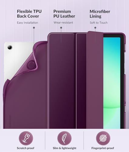 Image of MoKo Case for Samsung Galaxy Tab A11+ Plus 11 inch 2025, Dark Purple