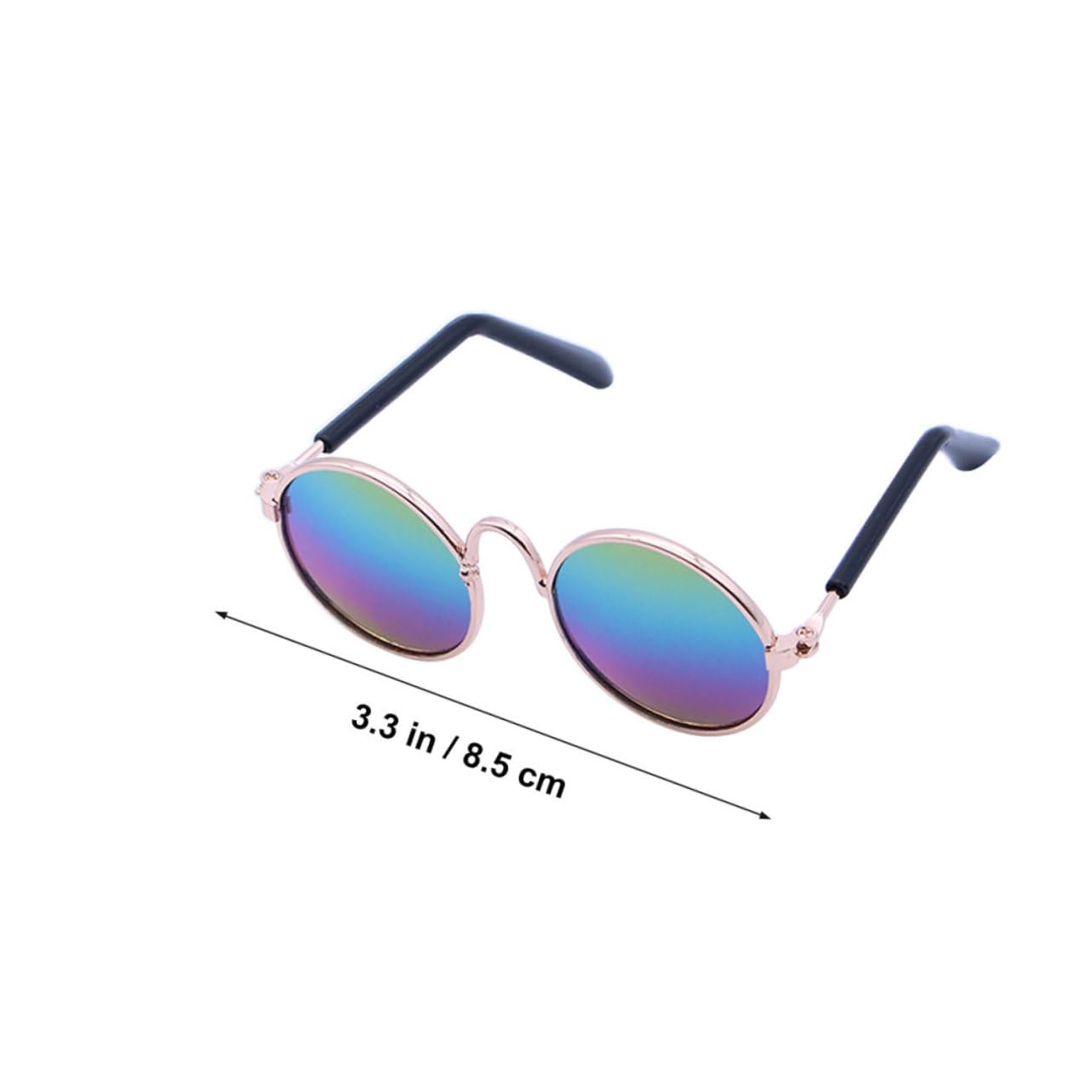 Totority Pet Sunglasses Funny Creative Prop Glasses for Cats and Dogs Lightweight and Frame Colorful Pattern for Pet Parties and Photoshoots