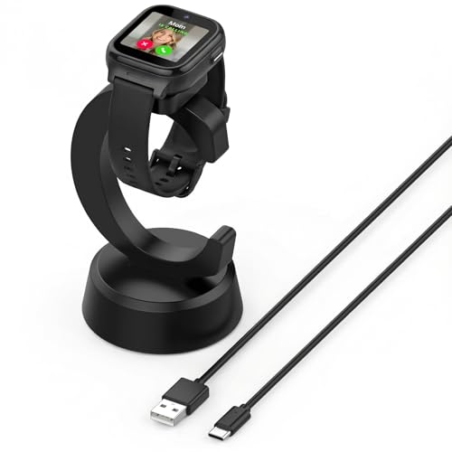 Charger Compatible with Cosmo Jr Track 5 4 3 Watch, Anti-Slip Charging Stand Dock with 3.35Ft USB Cable Cord, Kids Smartwatch Accessories