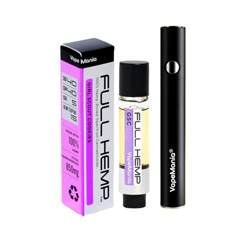 VapeMania FULL HEMP CBD CBN CBG Vape �J�[�g���b�W 85% 1.0ml + �f�o�C�X�Z�b�g | 850mg Over + airis VERTEX SET �t�� �w���v �t���w���v �j�R�`���Ȃ� �^�[���Ȃ� (�K���X�J�[