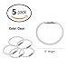 Lucky Line 5” Twisty Lock Key Ring, Flexible Nylon Coated Steel Wire Loop, Corrosion-Resistant and Durable, Clear, 5 Pack (8111005)
