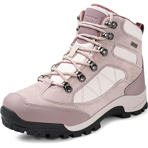 R CORD Womens Waterproof Hiking Boots Ankle Hiking Boots for Women Durable Hiking Boots for Outdoors Red Size 8.5 Cover