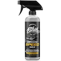 Ethos Ceramic Speed Wax – SiO2 Ceramic Coating Spray for Cars – Hydrophobic Car Wax Spray Top Coat Polish – High Gloss Shine, Ceramic Spray Wax – 12+ Month Protection