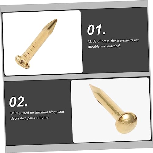 200 clavos de latón de 8mm para tapicería de muebles y proyectos decorativos, accesorios para manualidades miniatura 7