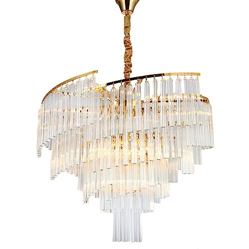 Lámpara de araña de cristal estilo imperio francés, lámpara colgante moderna y contemporánea, elegante accesorio de iluminación de techo for entrada, cocina, isla, sala de estar, comedor ，Plafon techo