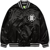 HUF Galactic Stack - Chaqueta de béisbol, color negro, Negro -, Medium