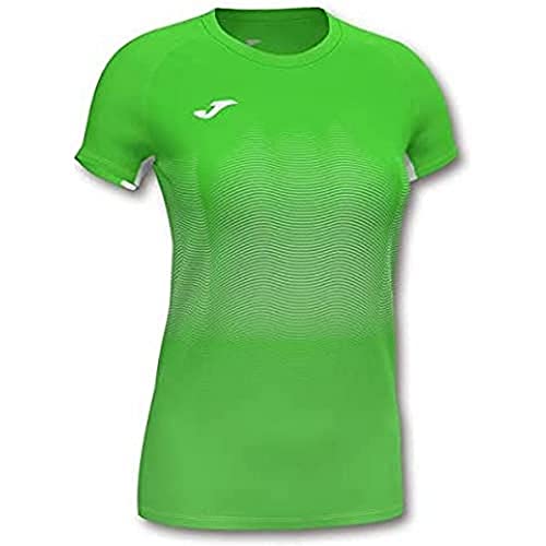 Joma Elite VII Camiseta Running, Niñas, Verde Fluor, XS