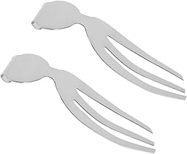 Luxshiny 2 Pçs Garfo De Salada Salada Mista Servidor De Bolo Mini Servidor Garfos De Salada Conjunto De Servidor De Salada Misturando Garfo De Jantar Aço Inoxidável Prateado Servidores De
