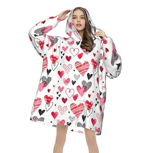 Sweat couverture flanelle unisexe à motifs cœur cadeau idéal - 4