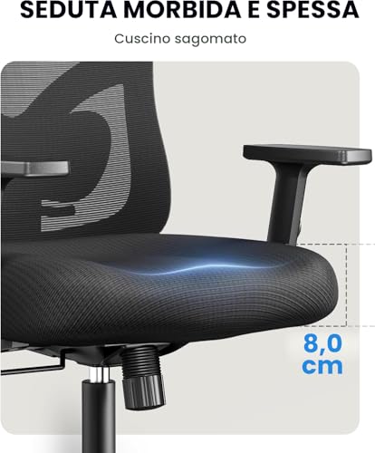 sedia da ufficio ergonomica con supporto lombare - Sedia gaming - Immagine 5