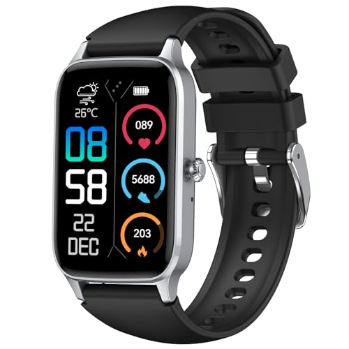 ChronArk Fitness Tracker Smart Watch Silverblack P97