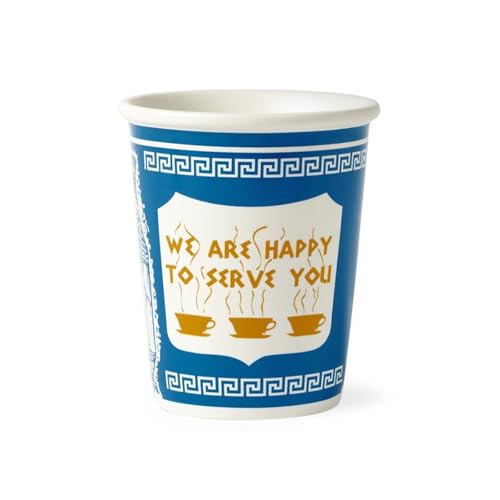 UDEFOG New York Ceramic Coffee Cup Mug We are Happy to Serve You A Stylish Way to Enjoy Your Coffee Perfect for Home or Office coffee cup reusable coffee cup 3.9 * 3.3inch Blue and white (Blue)