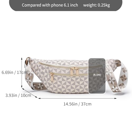 Image of Crossbody Sling Bag for Women & Men | Trendy Checkered, Fanny Pack, Waist Bag, Travel, Festival & Daily Commute