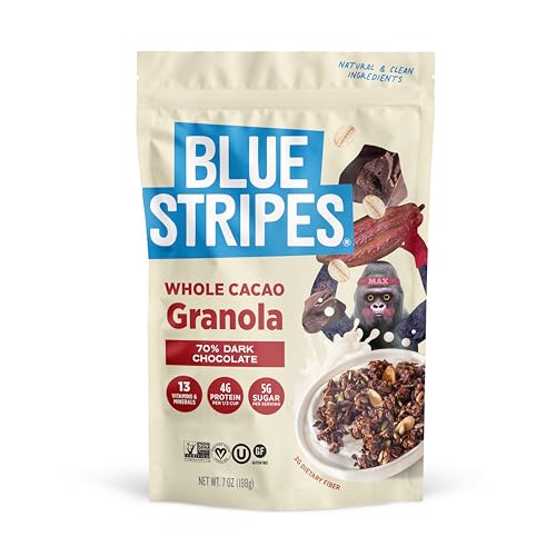 7-Oz Blue Stripes 70% Dark Chocolate Whole Cacao Granola 4.89 + Free Shipping w/ Prime or on 35+ + 30% Off - image 1