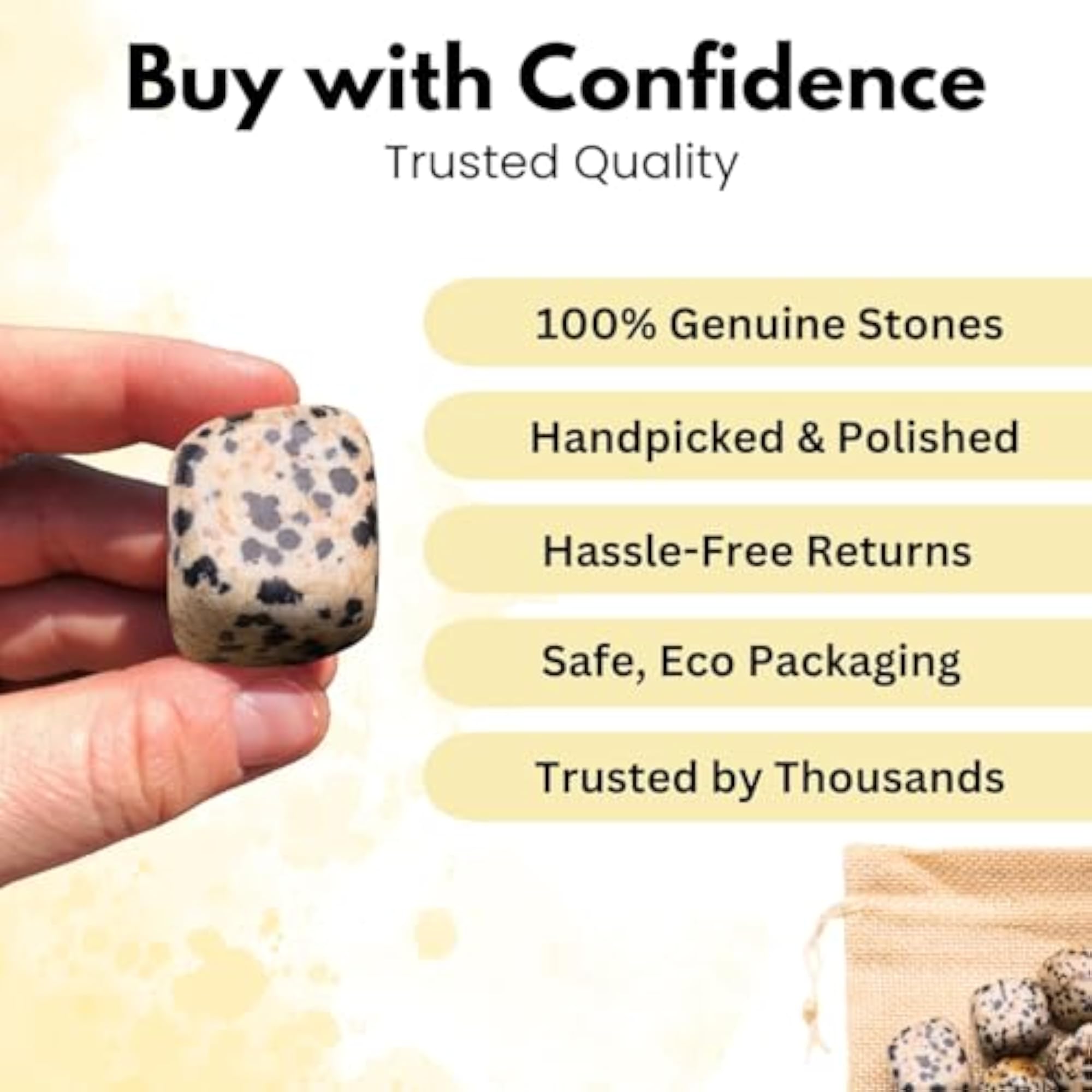Dalmatian Jasper Tumbled Pebbles for Vastu Feng Shui