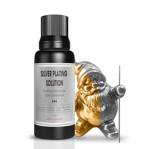 Silver Plating Solution Silver Shine Polish Liquid Silver Polish for Brass Copper and Bronze Surface Worn Silvery Metal Finishing Solution Silver Polish for Jewelry - 50 ML
