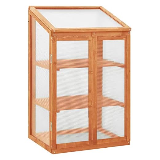 Tidyard Trädgård växthus trä växthus med 2 hyllor för utomhus/terrass/balkong/bakgård/trädgård, planteringskruka 60 x 45 x 100 cm gran