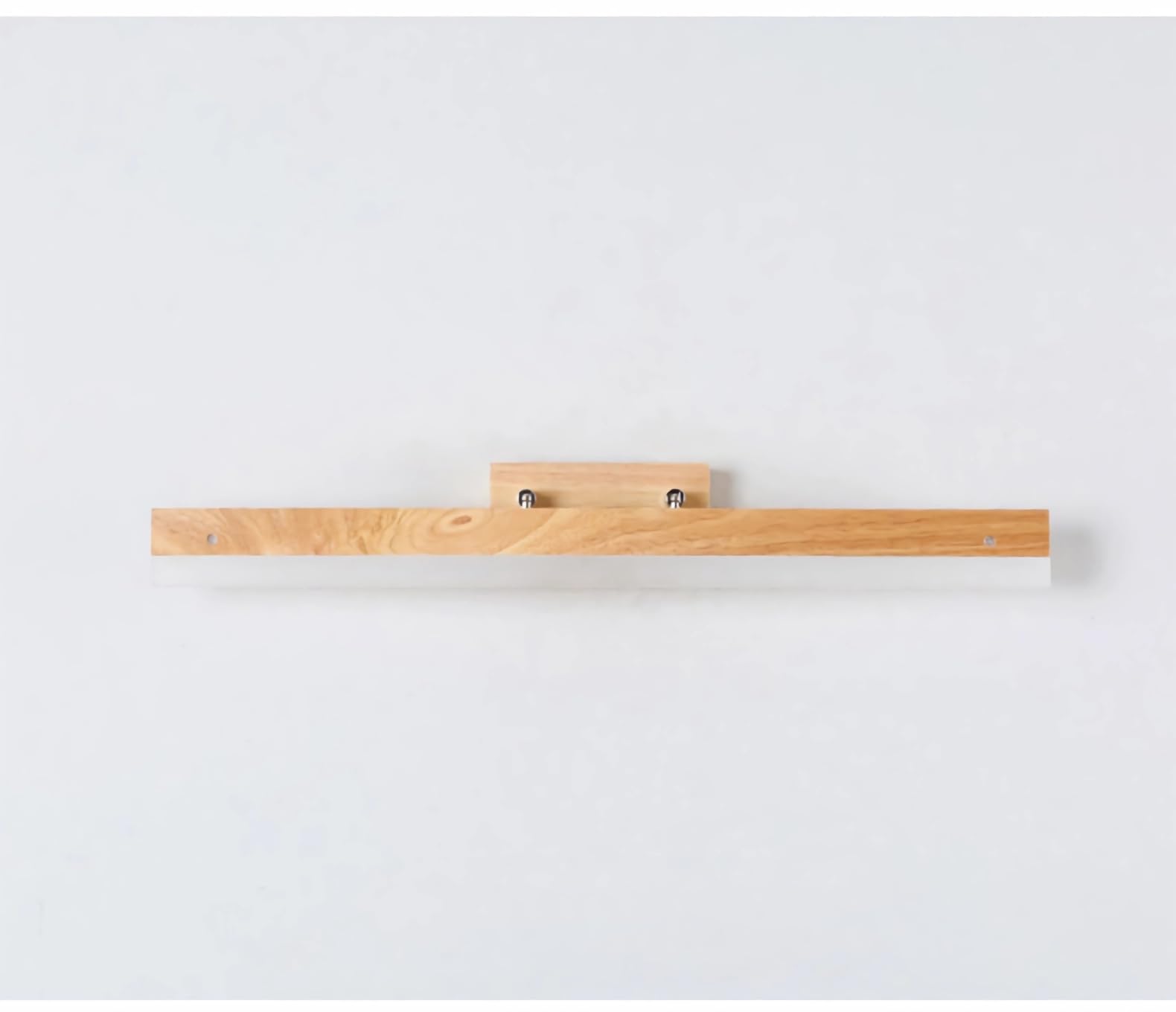 Spiegellampe Badezimmer LED Wandleuchte Lineare Holz Modern Minimalistisch Spiegelleuchte Wandlampe für Toilette Bad Schlafzimmer Flur Lampe Acryl Leuchte (Holzfarbe, Länge 40cm, Warmweiß 3000K)