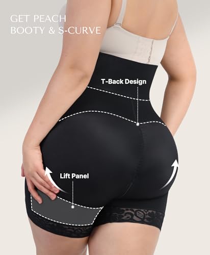 Image of SHAPELLX Shapewear for Women Tummy Control Thigh Slimming Body Shaper Shorts High Waisted Butt Lifting Shapewear Panties