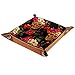 Produktbild ASDQWE Totenkopf und Blumen Schmuck Leder für Damen Valet Tablett Snap Schnalle Design Würfel Halter Wechselgeld Schlüssel Geldbörse Ablage Nachttisch Tablett, Totenkopf und Blumen, 16 x 16 cm