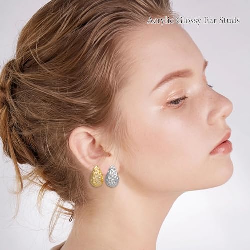 27 Pairs Gold Chunky Hoop Earrings Set for Women, Hypoallergenic Earrings Fashion Dangle Earrings Set2