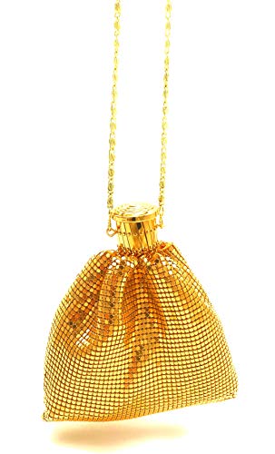 Vintage Evening Clutch Purse Metal Mesh Gatsby Bag For Cocktail Party Prom Wedding Banquet (Gold) Xxx-Small #TOP2