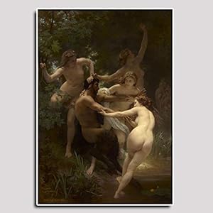 Custom Beroemde Schilderij reproductie Nimfen en Satyr door William Adolphe Bouguereau Print op Canvas Wall Decor…