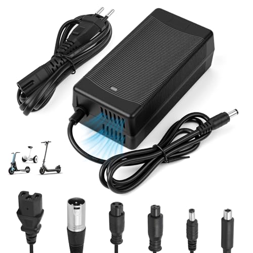 Pfloge Chargeur Scooter Trotinette Electrique, 54.6V 2A Chargeur Velo Electrique