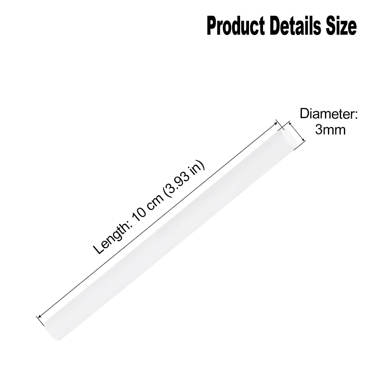 Barre di Isolamento in Ceramica di Zirconia, Specchio, Resistenti all'Usura e Alte Temperature, Lunghezza 10cm, Diametro 3mm